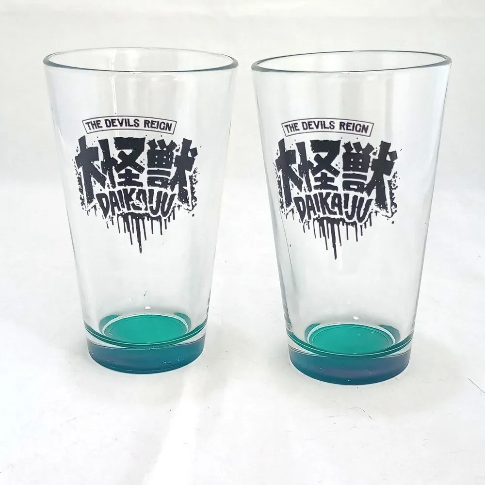 Devils Reign III Daikaiju Pint Beer Glasses Set of 2 Limited Edition Collectible